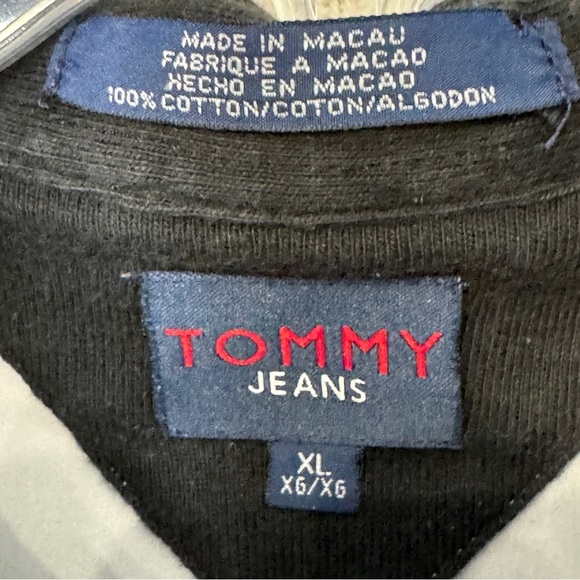 Tommy Jeans Gray Button Shirt Jacket Men’s XL Spellout Macau - Picture 4 of 6